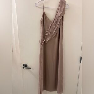 Mango Dress in Beige Pink